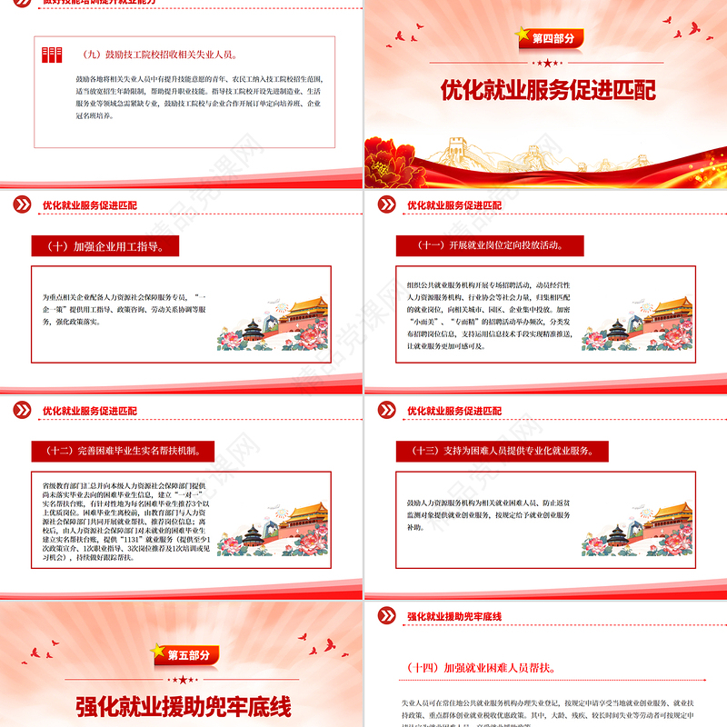 党政风进一步加大稳就业政策支持力度的通知PPT模板