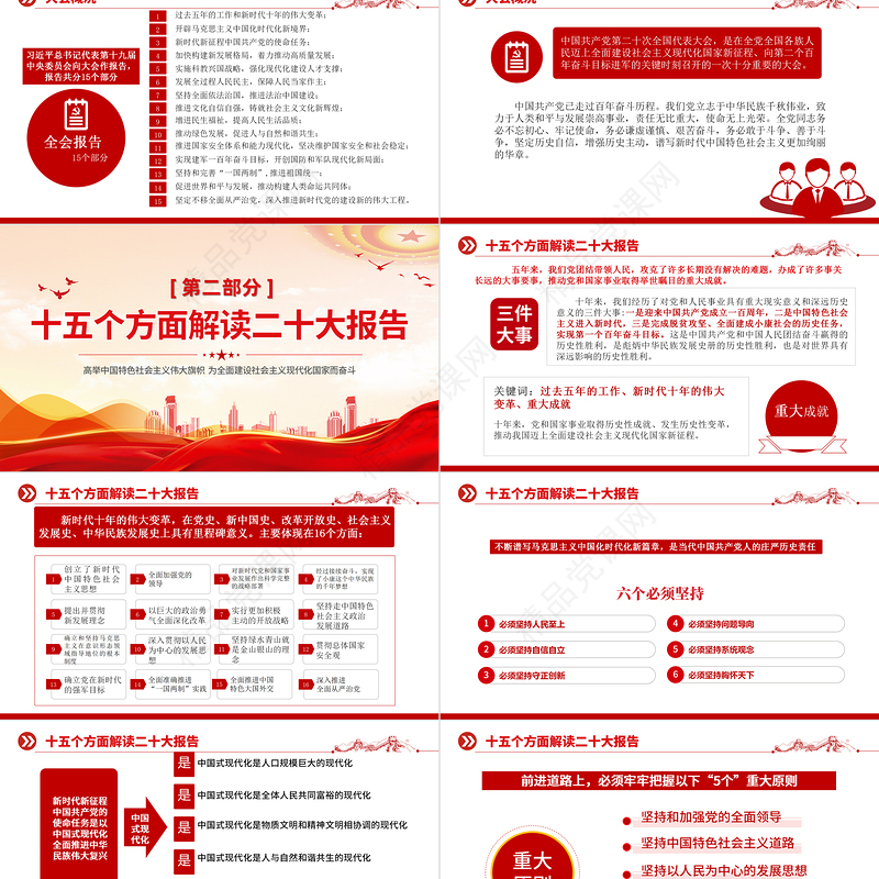 数读二十大报告PPT优质创意党的第二十次全国代表大会报告学习解读党建专题微党课