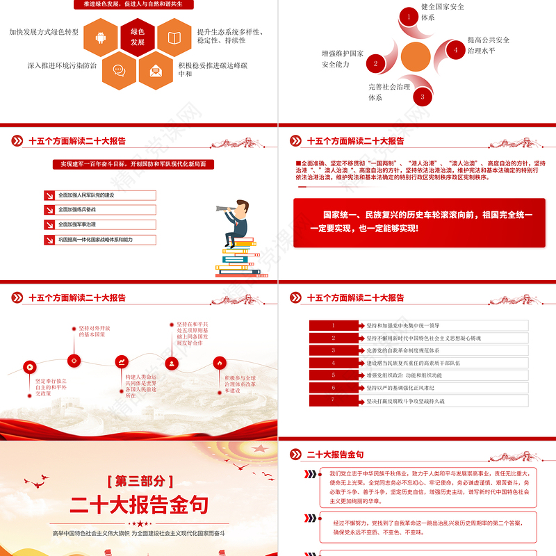 数读二十大报告PPT优质创意党的第二十次全国代表大会报告学习解读党建专题微党课