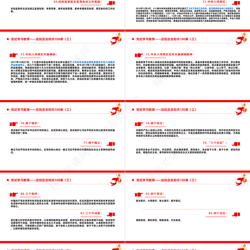 2024党纪学习教育应知应会知识100条（三）PPT