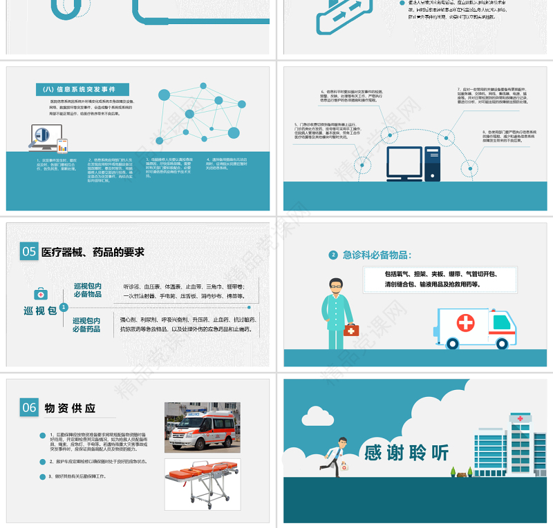 医院突发事件安全应急处理预案PPT模板