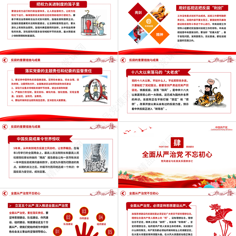 全面从严治党抓好党风廉政建设PPT优质党建风党员干部廉洁思想教育党课