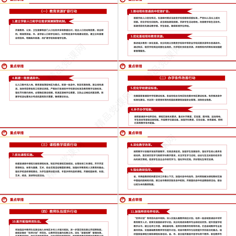 简洁风《县域普通高中振兴行动计划》全文PPT课件