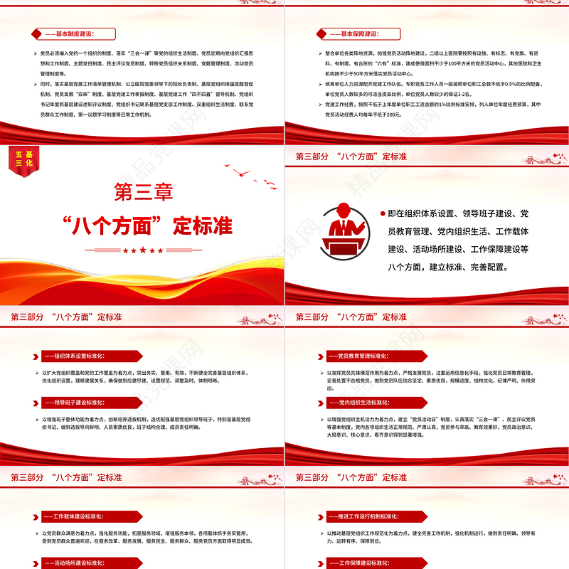 2022五基三化PPT红色简洁基层党建五基三化建设应知应会党员学习教育专题课件下载