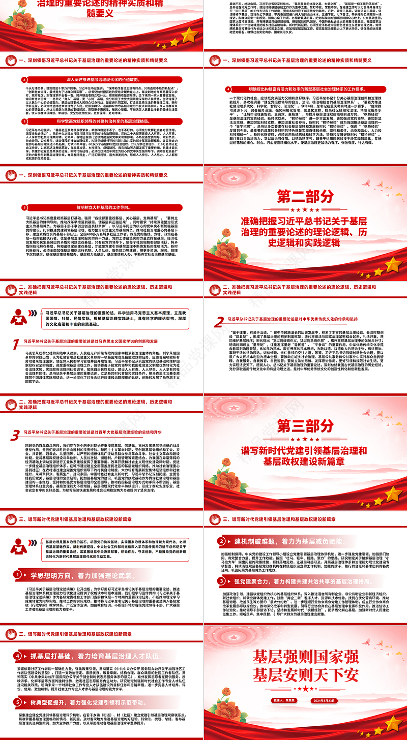 大气精美2024年基层强则国家强基层安则天下安PPT下载