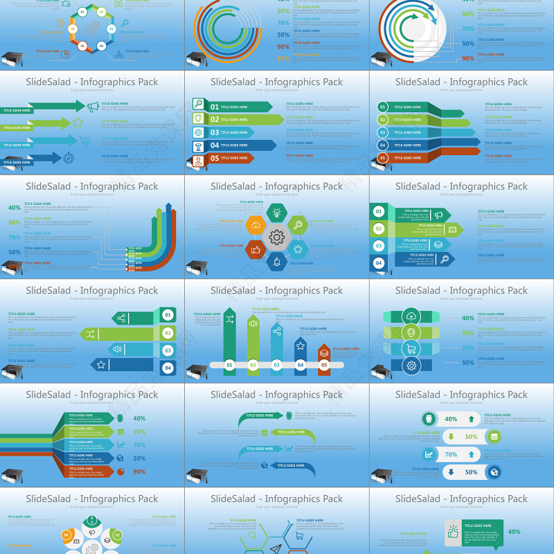 2019数据图表合集PPT模板