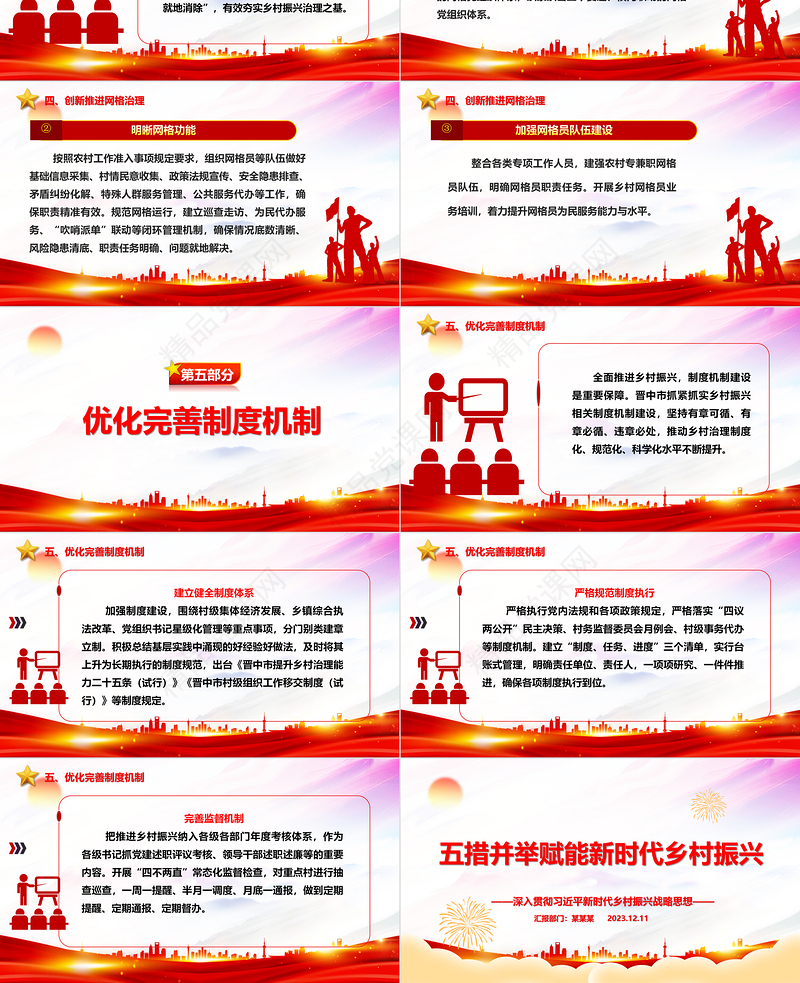 五措并举推动新时代乡村振兴ppt深入贯彻习近平新时代乡村振兴战略思想党支部党组织党员培训党课课件