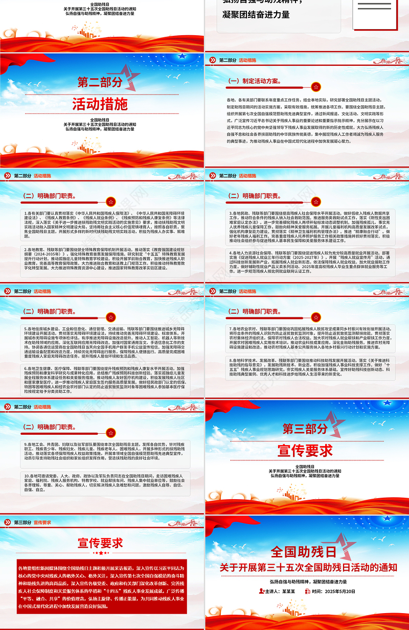 关于开展第三十五次全国助残日活动的通知PPT下载