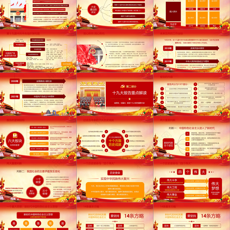 十九大报告精神学习ppt党课19大课件