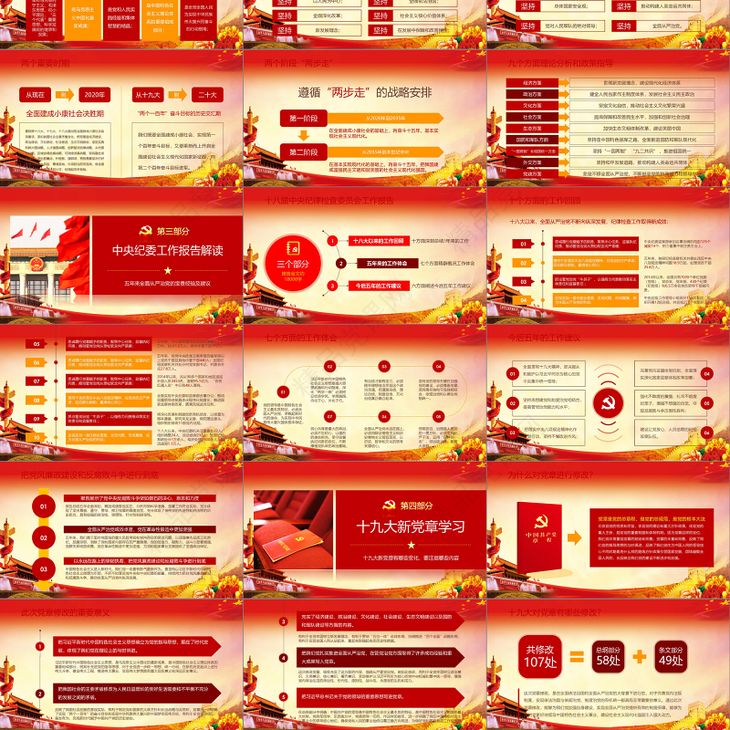 十九大报告精神学习ppt党课19大课件