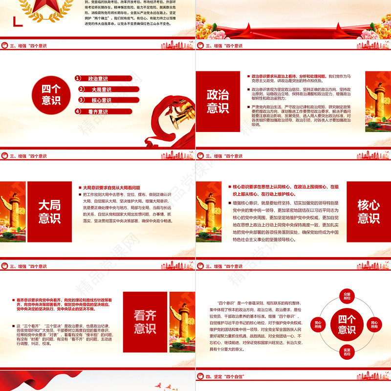 2023坚强核心团课PPT创意党政风团员和青年主题教育专题团课课件