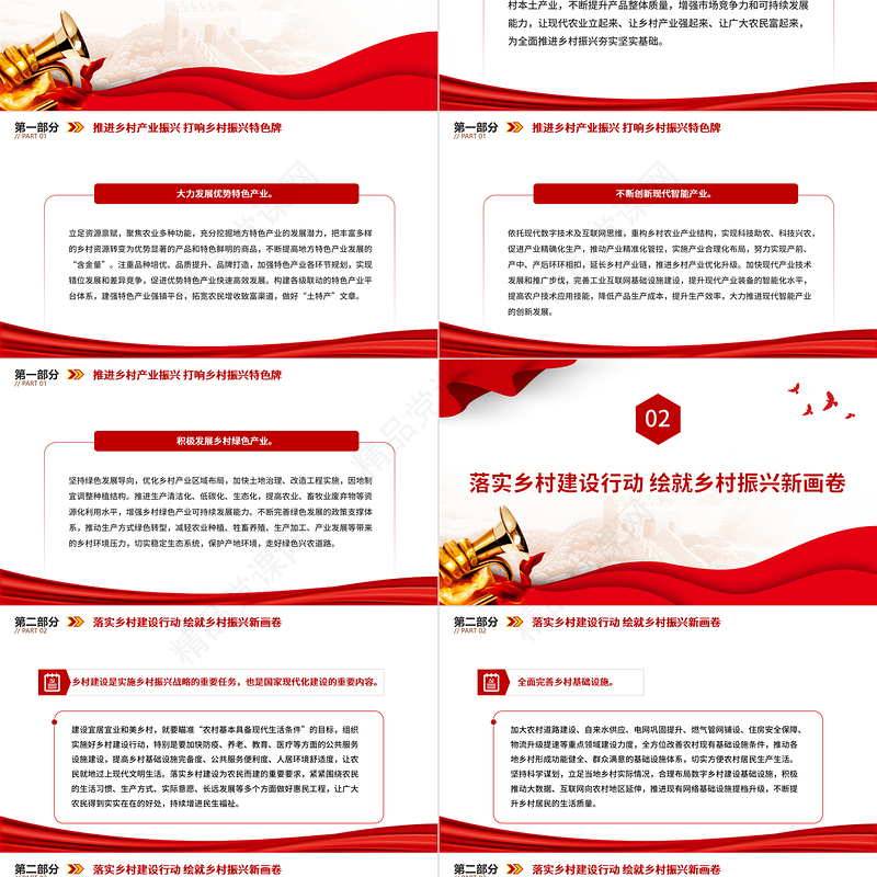 2023全面推进乡村振兴加快建设农业强国PPT精品风党员干部学习教育专题党课课件