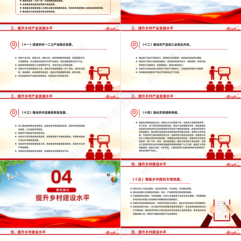 2024年中央一号文件PPT党政风关于学习运用千村示范万村整治工程经验有力有效推进乡村全面振兴的意见党课课件