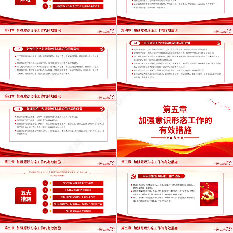 坚定不移做好新时代意识形态工作PPT识形态专题党政风微党课模板