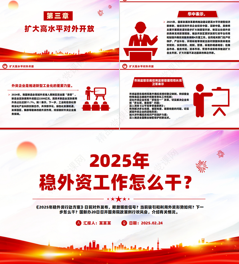 一文解读2025年稳外资工作怎么干PPT课件