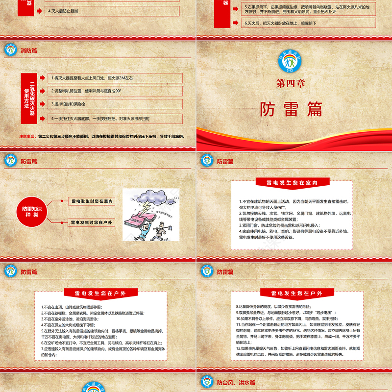 全国防灾减灾日PPT512安全应急知识宣传教育PPT模板