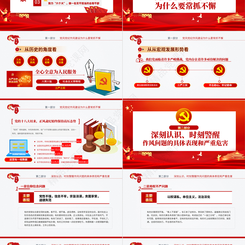 党性使命教育专题党课辅导做一名实干担当的合格干部PPT模板