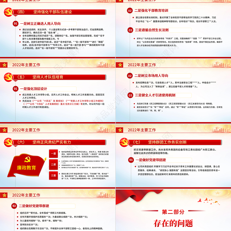 大气精美国企2022年基层党建工作总结暨2023年工作思路专题党课模板课件