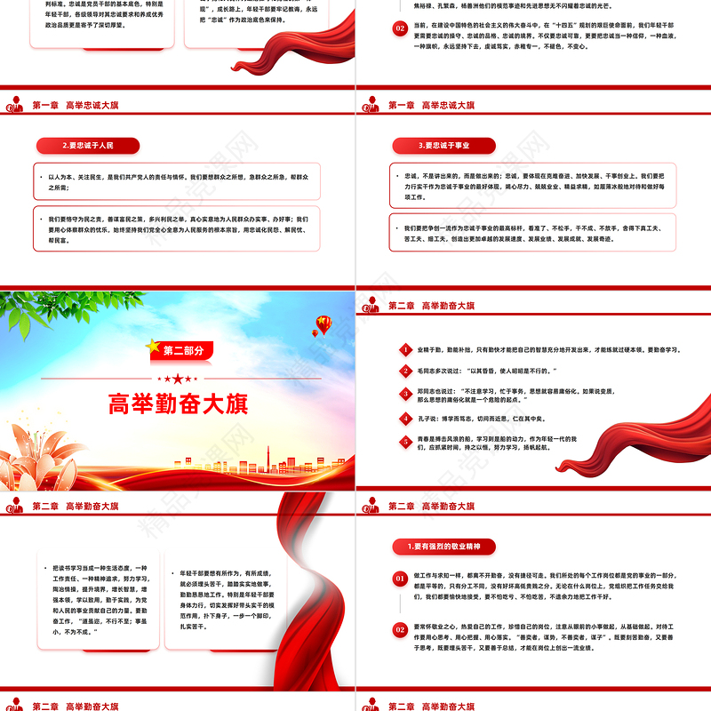 年轻干部需要修炼4个品质PPT红色党政风党员干部学习微党课