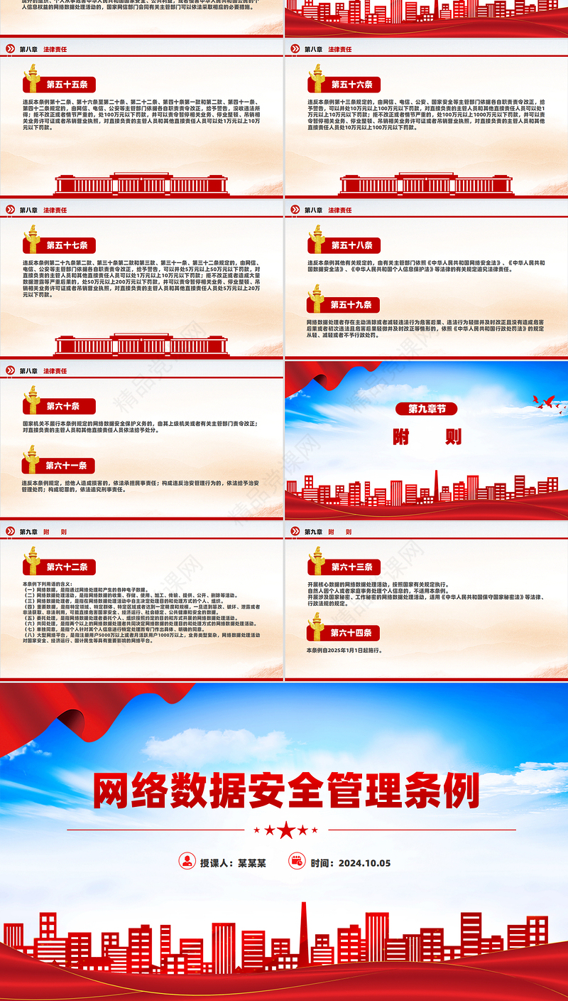 2024《网络数据安全管理条例》PPT精美大气条例法规专题课件下载
