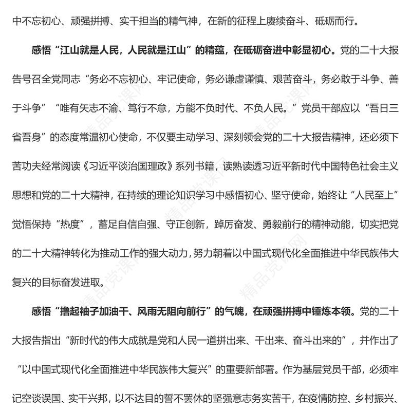 有感于二十大报告中的“精气神”