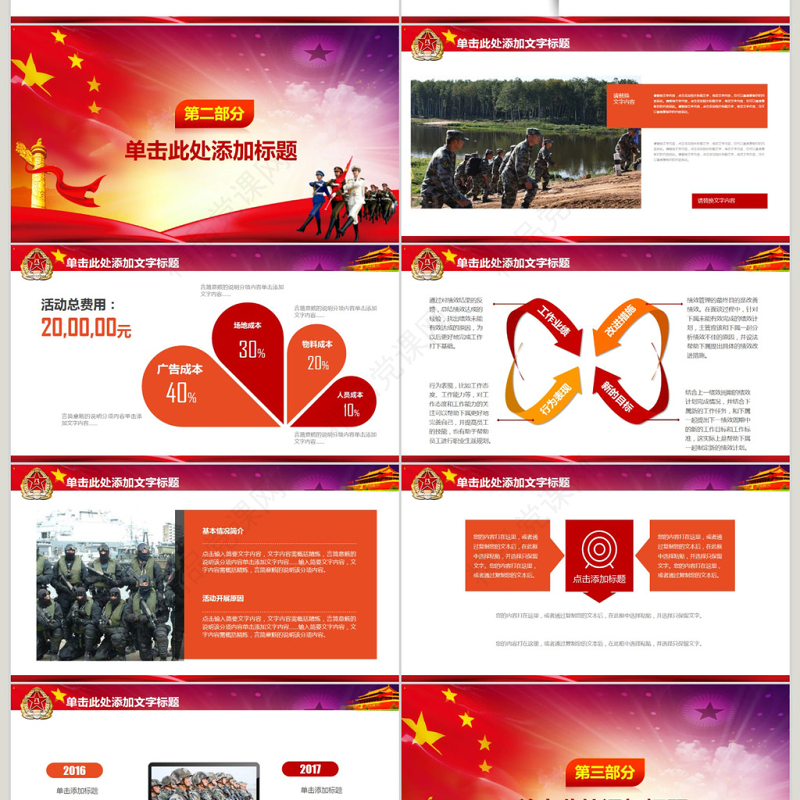 武警军队武装警察部队工作总结汇报PPT