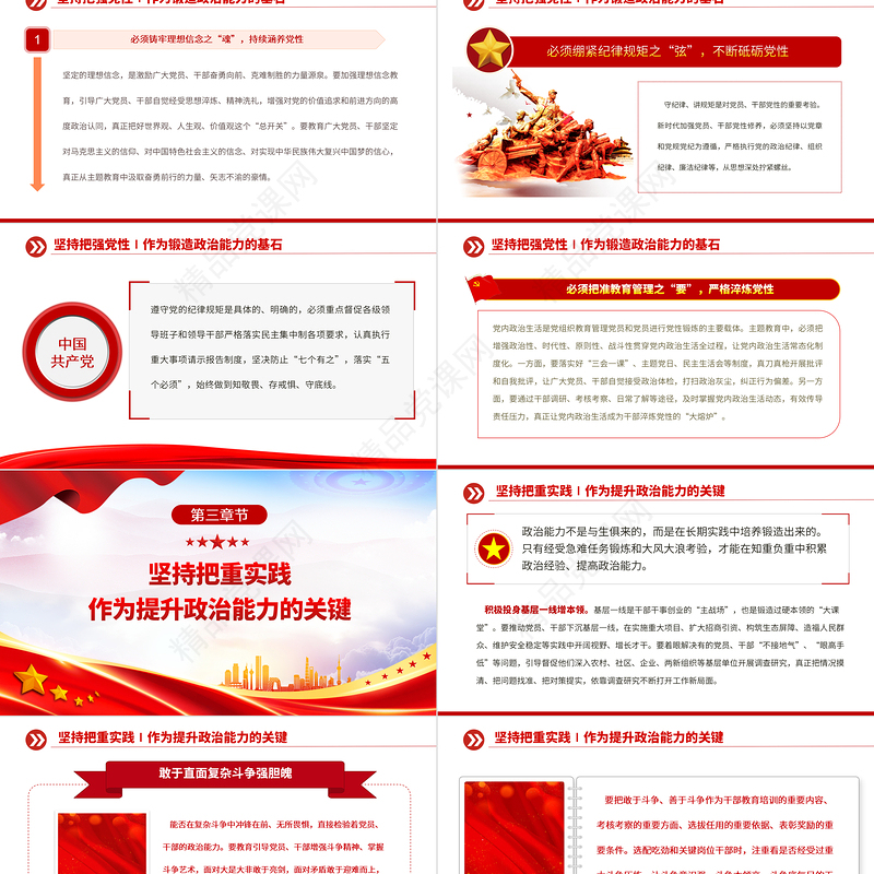 2023牢牢把握总要求紧紧锚定硬任务党建风在主题教育中锤炼党员干部政治能力党课课件