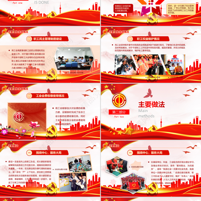 工会民主管理维权工作总结汇报PPT模板