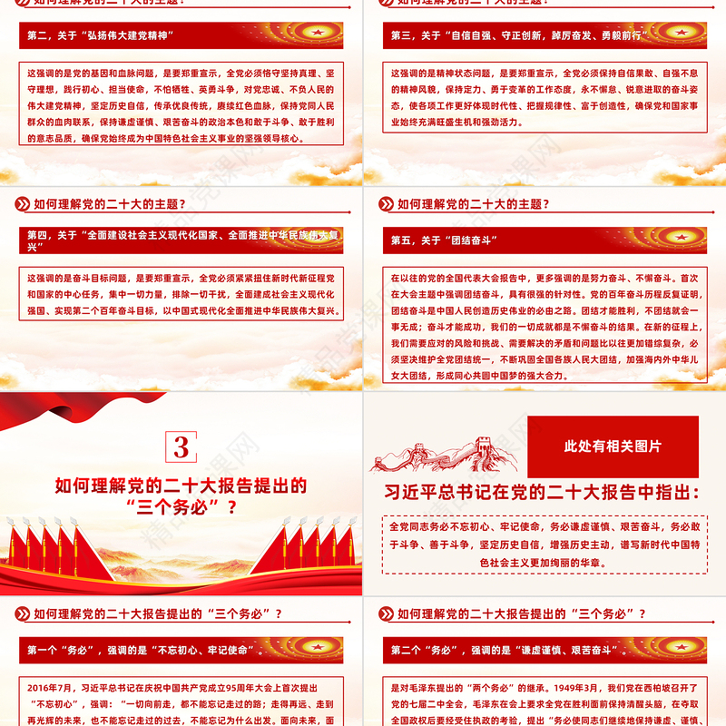 党的二十大学习辅导百问PPT优质党政风学习贯彻党的二十大精神党支部建设党政活动知识教育辅导党课课件模板