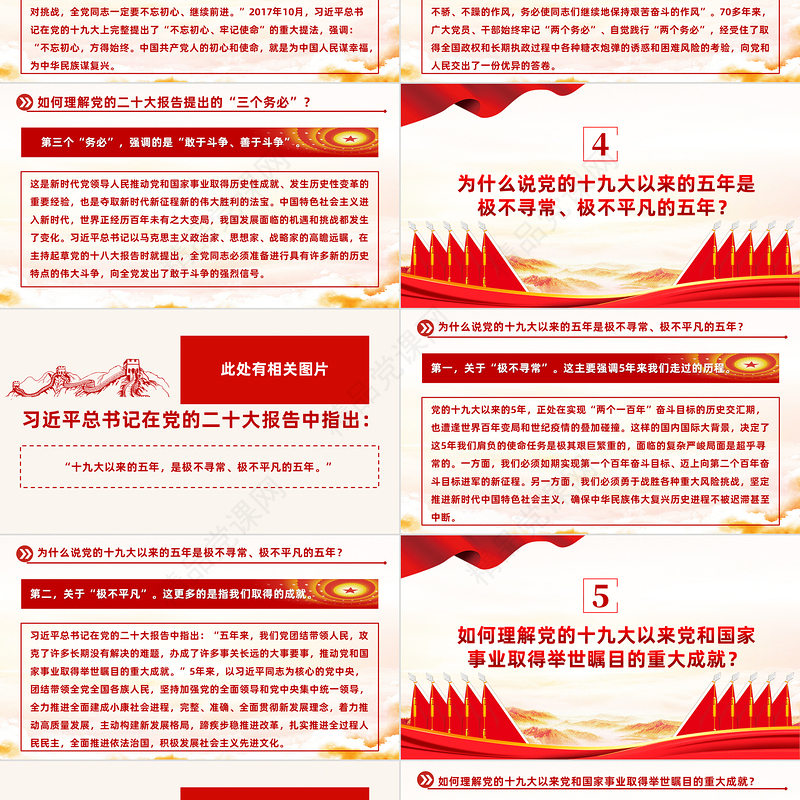 党的二十大学习辅导百问PPT优质党政风学习贯彻党的二十大精神党支部建设党政活动知识教育辅导党课课件模板