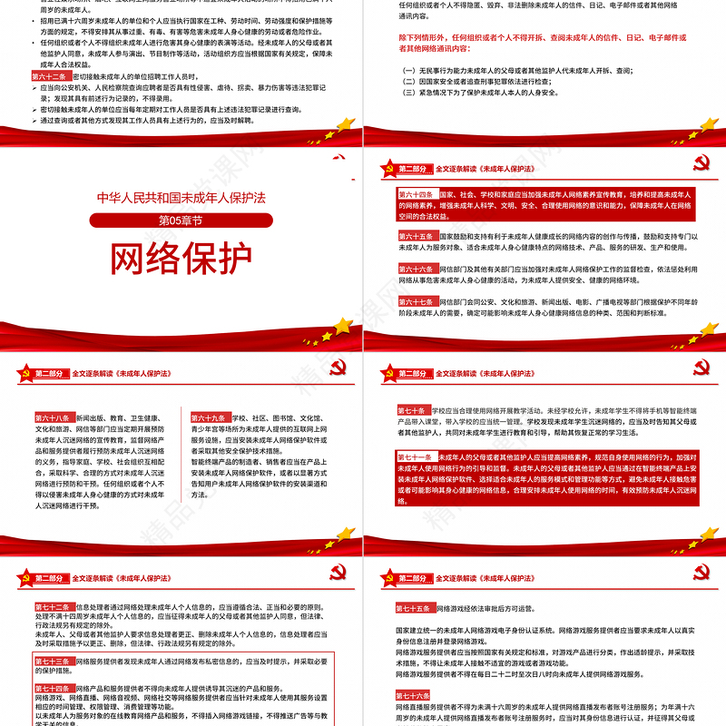 2021年最新修订《中华人民共和国未成年人保护法》全文解读PPT模板