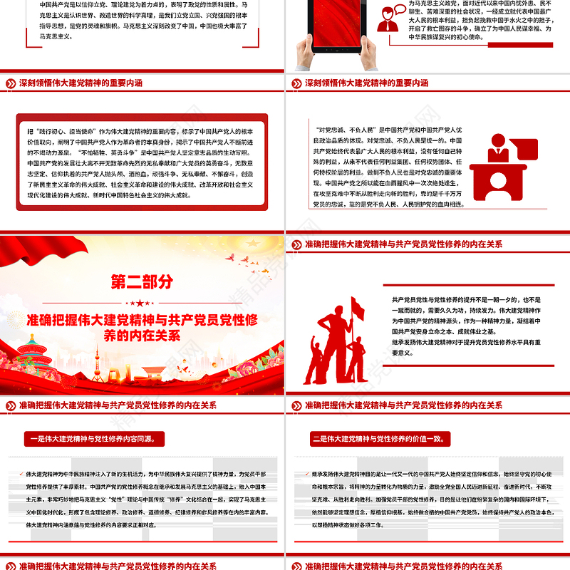 党政风用伟大建党精神锤炼党性修养七一建党节党课PPT课件