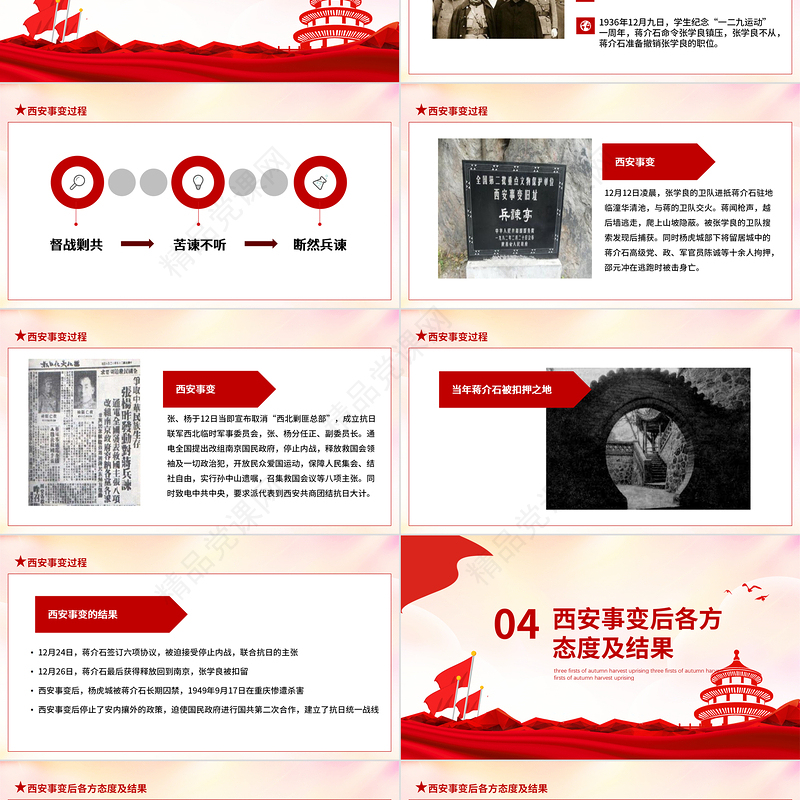 西安事变PPT水墨中国风抗日救国挽救中华民族双十二事变以史为鉴砥砺前行历史课件