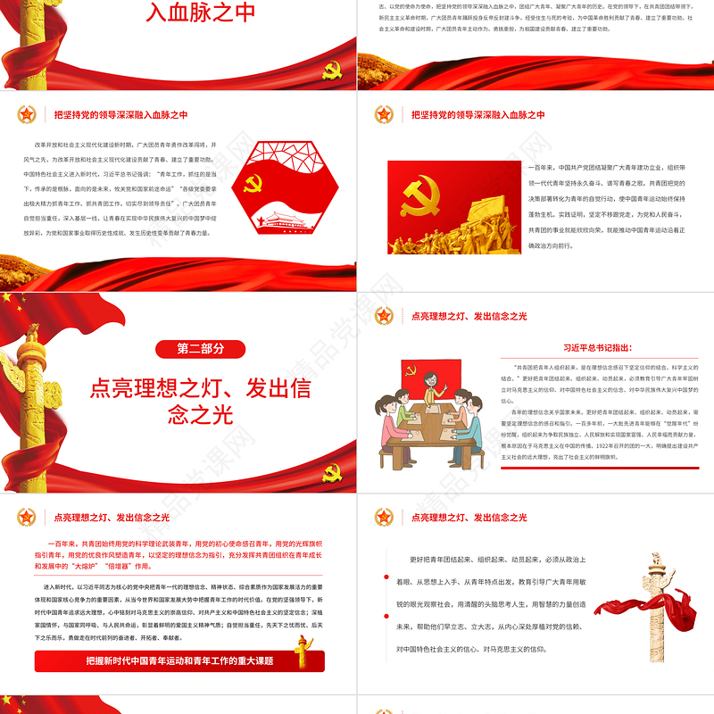 把握新时代中国青年运动和青年工作的重大课题PPT学习在庆祝中国共产主义青年团成立100周年大会上的重要讲话专题党课