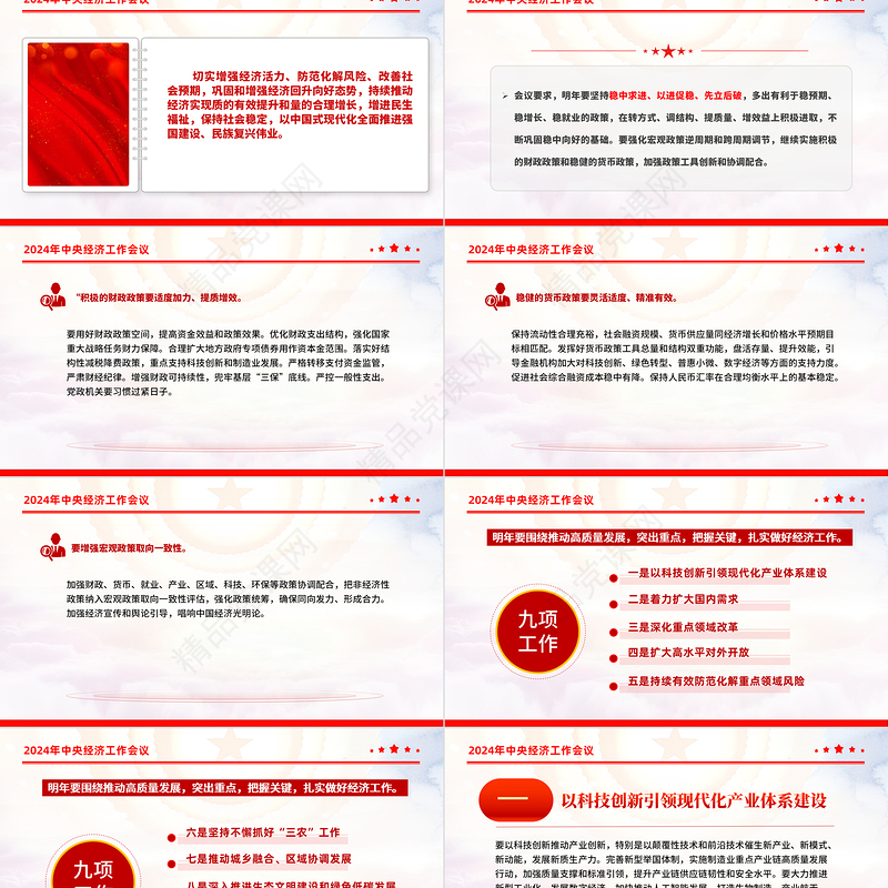 2024中央经济工作会议要点梳理PPT优质创意2024年经济工作坚持稳中求进以进促稳先立后破的总体要求课件