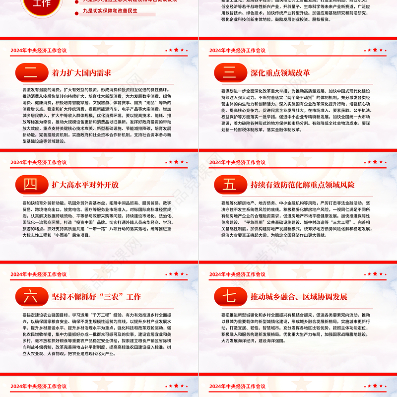 2024中央经济工作会议要点梳理PPT优质创意2024年经济工作坚持稳中求进以进促稳先立后破的总体要求课件