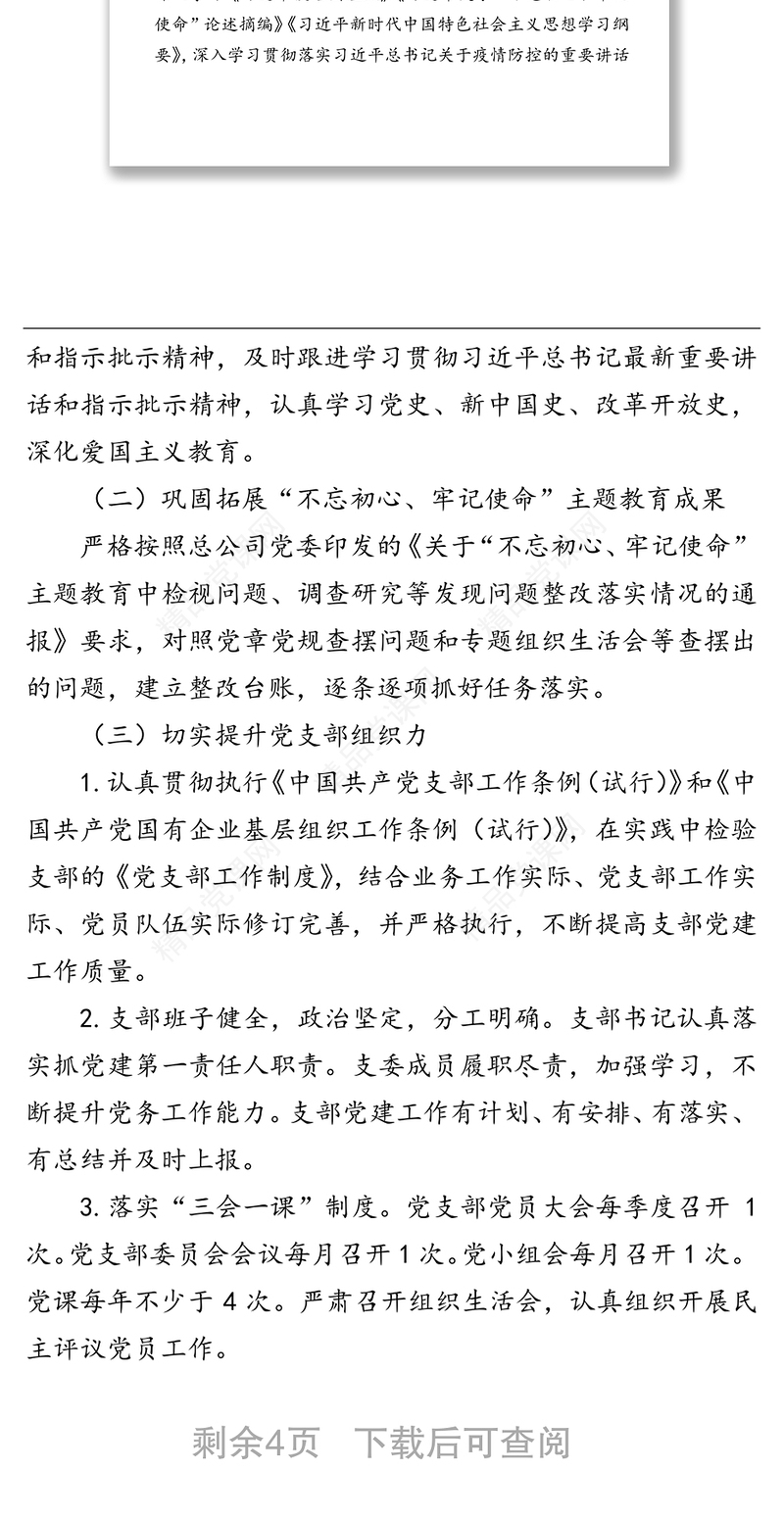 年度党支部工作计划