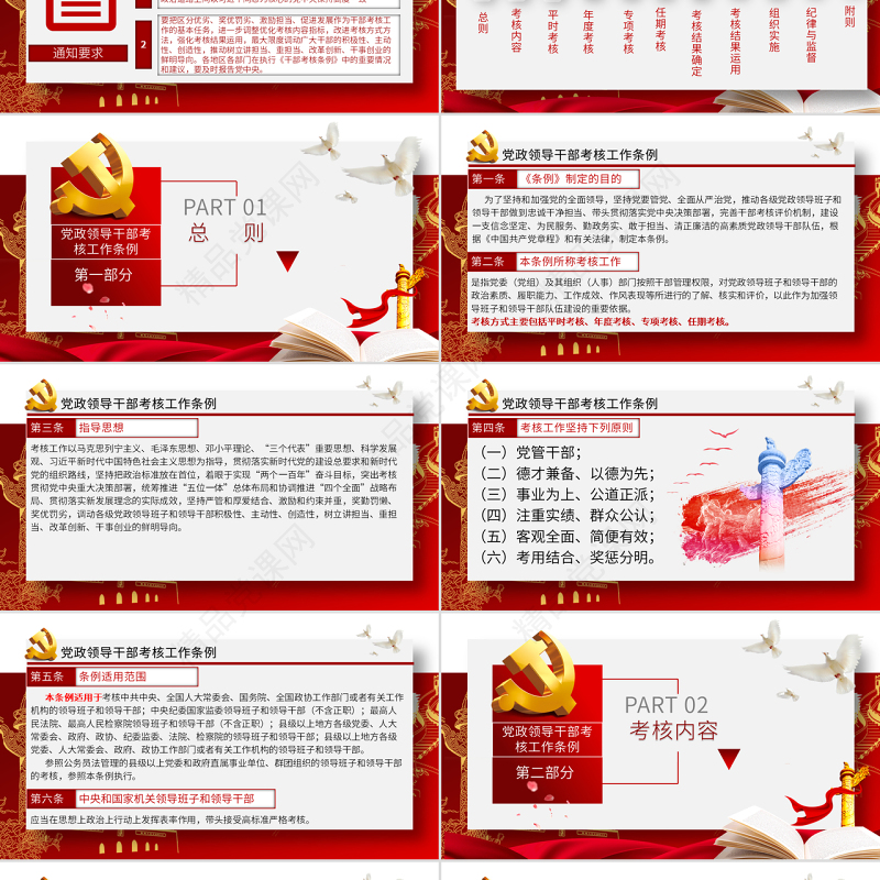 原创下载即用党政领导干部考核工作条例党课学习-版权可商用