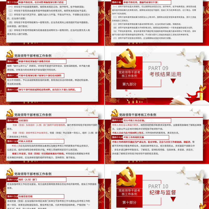 原创下载即用党政领导干部考核工作条例党课学习-版权可商用