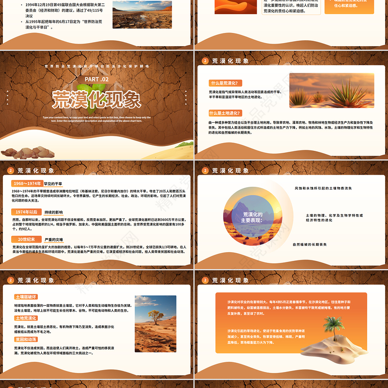 6月17日世界防治荒漠化与干旱日PPT精美课件
