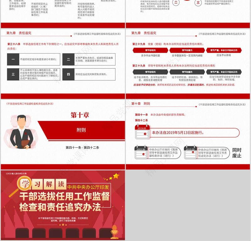 原创干部选拔任用工作监督检查和责任追究办法-版权可商用