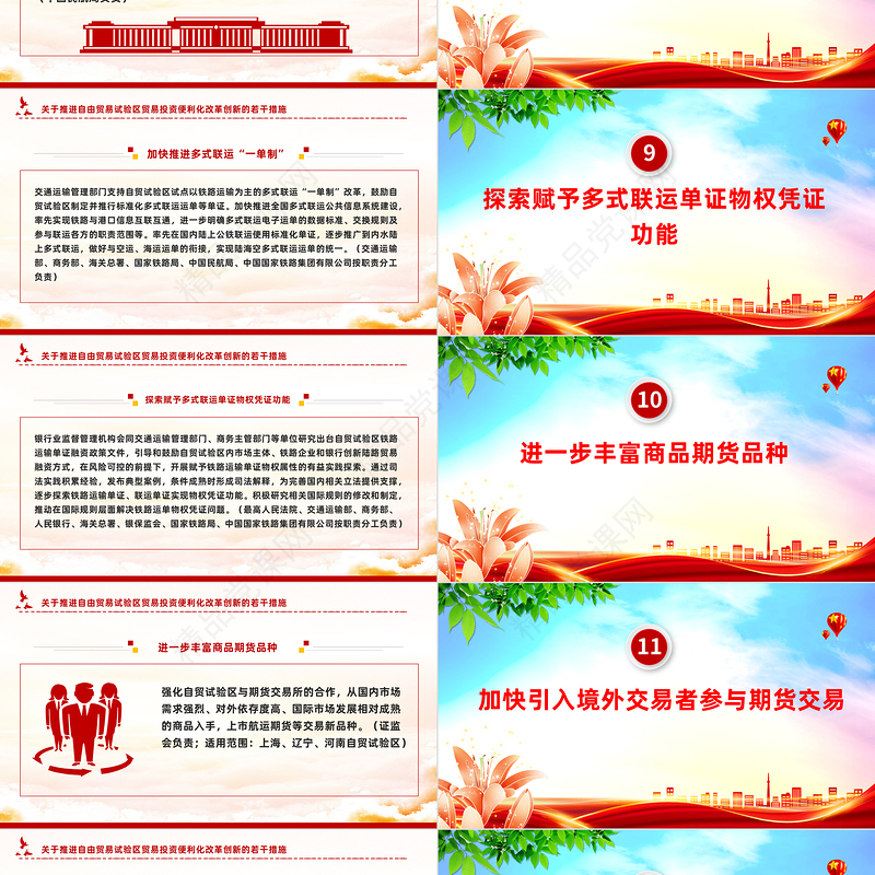 简洁实用《关于推进自由贸易试验区贸易投资便利化改革创新的若干措施》全文PPT