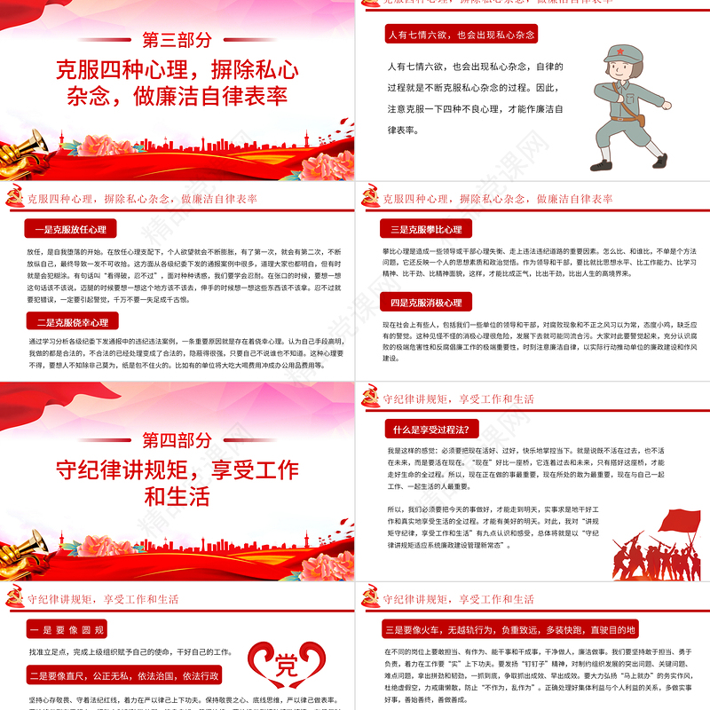 2024守纪律讲规矩做新时代廉洁自律表率PPT红色大气党风廉政建设党课