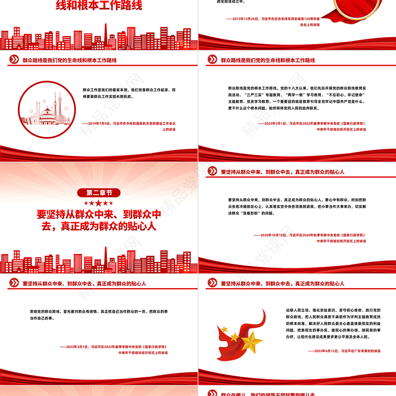 走好新时代党的群众路线PPT一切为了群众一切依靠群众从群众中来到群众中去微党课