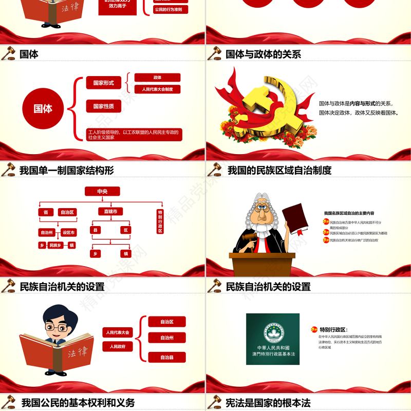 原创国家宪法日青少年法制宣传日PPT主题班会
