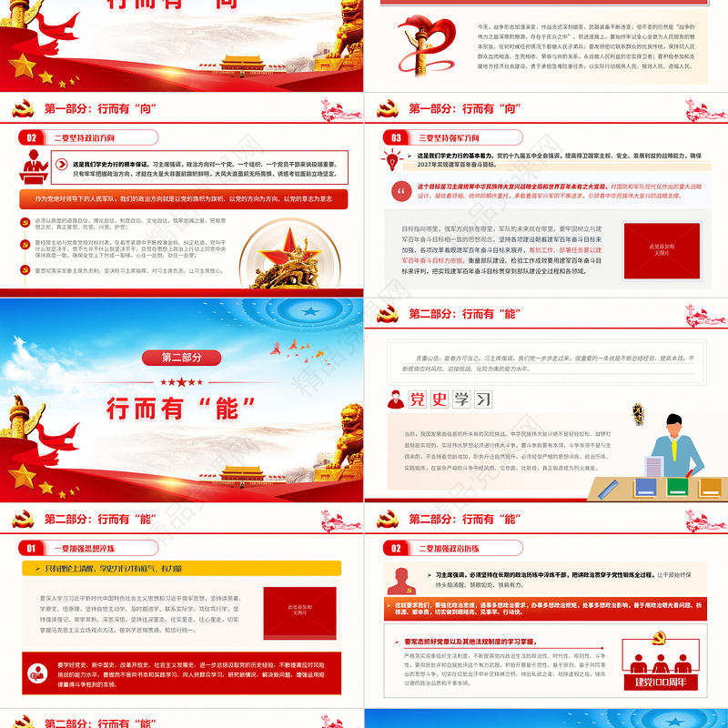 2021切实做到学史力行的四有实践PPT红色大气党史学习教育专题党课讲稿课件