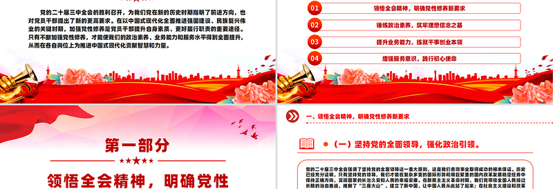 党政风加强党性修养提升党员履职能力PPT党课