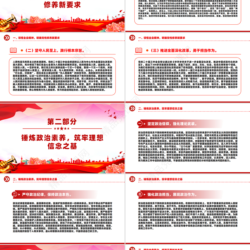 党政风加强党性修养提升党员履职能力PPT党课