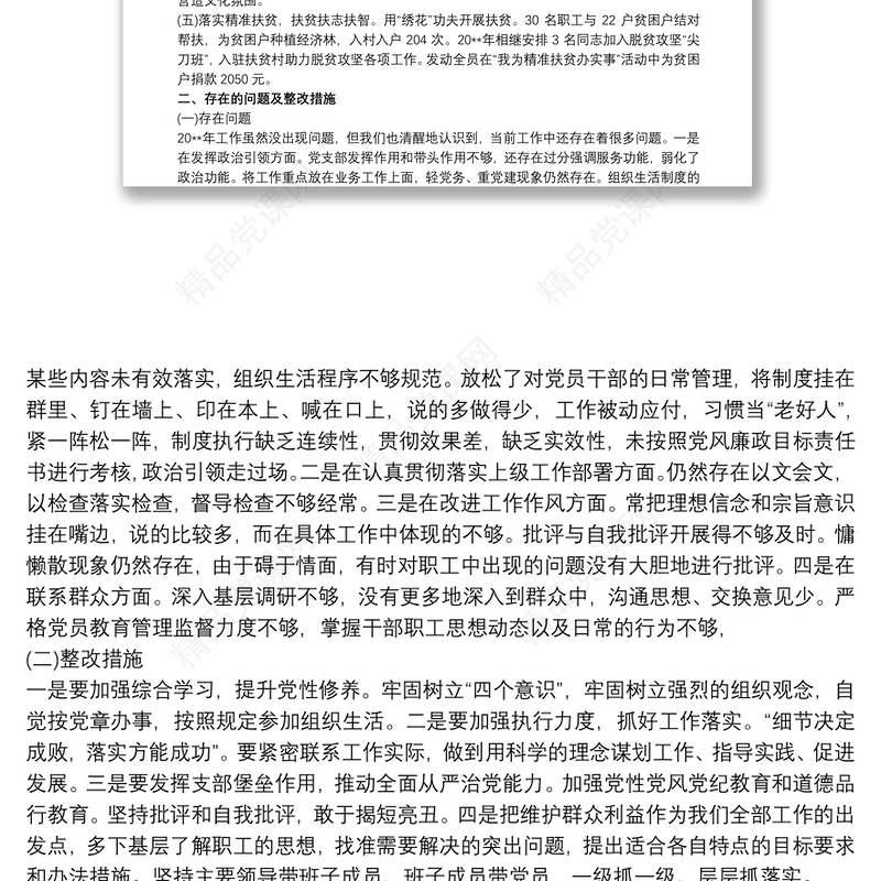 党支部述职报告三篇