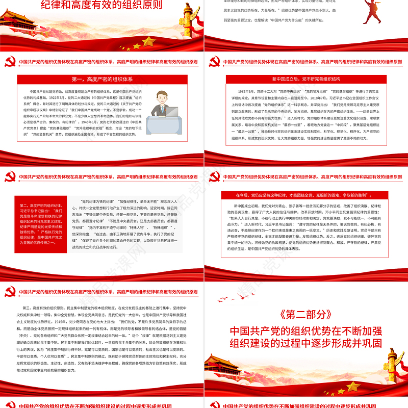 中国共产党组织优势的形成及其动能转化PPT红色党政风党员干部深入学习《决议》专题党课课件